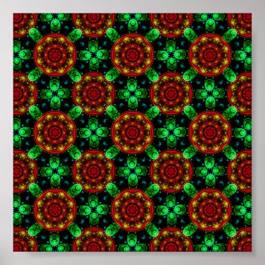 Floral Modern Boho Elegant Abstract Pattern #504 Poster (Vorne)