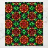 Floral Modern Boho Elegant Abstract Pattern #504 Weinetikett (Einzelnes Label)