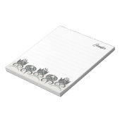 Floral modern elegant earthy CC1290 lined Notizblock (Rotiert)