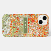 Floral Modern Girly Wild Blume Stilvoller Name Case-Mate iPhone Hülle (Rückseite (Horizontal))