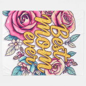 Floral Modern Luxus Geschenksammlung Fleecedecke (Vorderseite (Horizontal))
