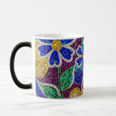 floral modern mosaic pattern ceramic mug verwandlungstasse (Links)