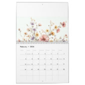 Floral modern pink mädchenhaft elegant stilvoll kalender (Feb 2026)