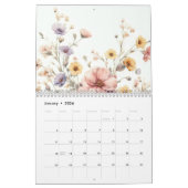 Floral modern pink mädchenhaft elegant stilvoll kalender (Jan 2026)