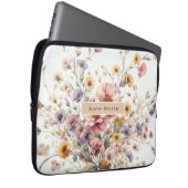 Floral modern pink mädchenhaft elegant stilvoll laptopschutzhülle (Vorne Rechts)