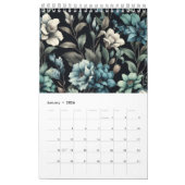 Floral modern schwarz, gürlich elegant stilvoll kalender (Jan 2026)