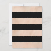 Floral Modern Wasserfarbe Moody Black Blush Peach Einladung (Rückseite)