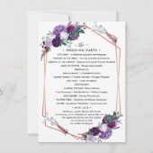 Floral Modern Wedding Programm (Rückseite)