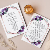 Floral Modern Wedding Programm