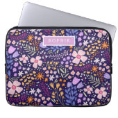 Floral Modern Wildflowers Girly Elegant Stylish Laptopschutzhülle (Vorderseite)