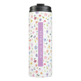Floral Modern Wildflowers Girly Elegant Stylish Thermosbecher