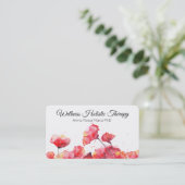 *~* Floral Moderne Blume mit rotem Mohnmohn Visitenkarte (Stehend Vorderseite)