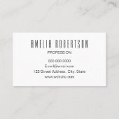 Floral moderne minimalistische Rose Visitenkarte (Rückseite)