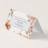 Floral Modernes Minimalistisch Elegantes Beruflich Visitenkarten (Rückseite)