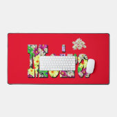 Floral Moira Name, Schreibtischmatte (Tastatur & Maus)