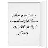 Floral "Mom Birthday" Customizable Card (Innen (Links))