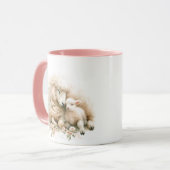 Floral Mom Lamb Mug Mother’s Day Gift Tasse (Vorderseite Links)