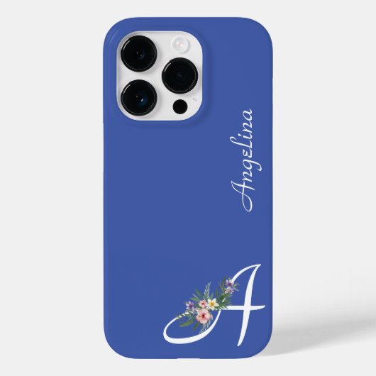 Floral Monogram A Retirement Case-Mate iPhone Hülle (Rückseite)