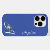 Floral Monogram A Retirement Case-Mate iPhone Hülle (Rückseite (Horizontal))