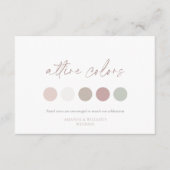 Floral Monogram Attire Colors Card Einladung (Vorderseite)