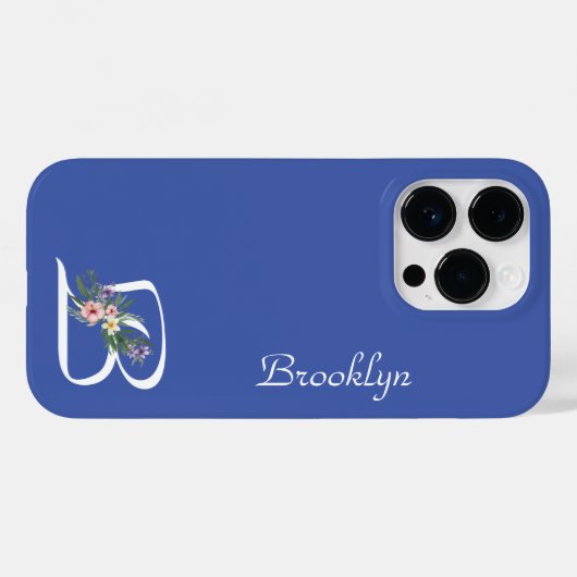 Floral Monogram B Retirement Case-Mate iPhone Hülle (Rückseite (Horizontal))