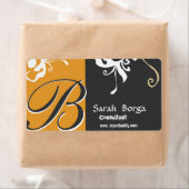 Floral Monogram Big Taglilie Black (Insitu)