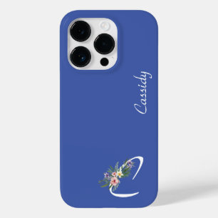 Floral Monogram c Retirement Case-Mate iPhone 14 Pro Hülle