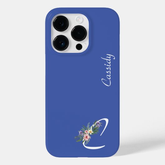 Floral Monogram c Retirement Case-Mate iPhone Hülle (Rückseite)