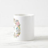 Floral Monogram Coffe Tasse (Mittel)