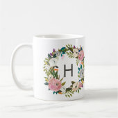 Floral Monogram Coffe Tasse (Links)