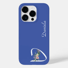 Floral Monogram D Retirement Case-Mate iPhone 14 Pro Hülle