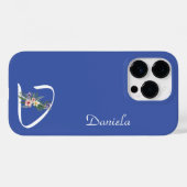 Floral Monogram D Retirement Case-Mate iPhone Hülle (Rückseite (Horizontal))