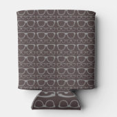 Floral Monogram Dark Nerd Brillenmuster Dosenkühler (Rückseite)