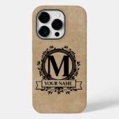 Floral Monogram Design Case-Mate iPhone Hülle (Rückseite)