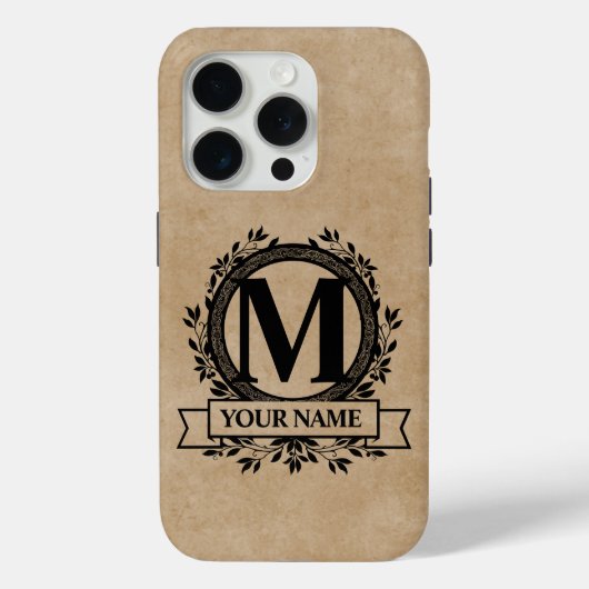 Floral Monogram Design Case-Mate iPhone Hülle (Rückseite)