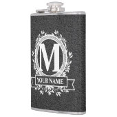 Floral Monogram Design Flasche Flachmann (Links)