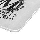 Floral Monogram Design Schneidebrett (Ecke)