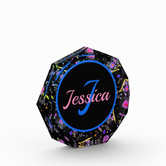 Floral Monogram Elegant Fotoblock (Links)