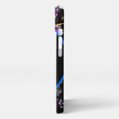 Floral Monogram Elegant iPhone Hülle (Linke Seite)