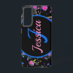 Floral Monogram Elegant Samsung Galaxy Hülle<br><div class="desc">Blumenmonogramm Elegantes Design - Mit dem Monogramm-Buchstaben und dem Namen Ihrer Wahl anpassen!</div>