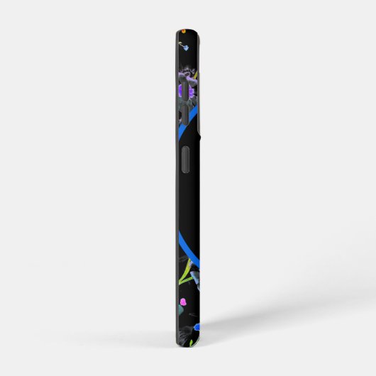 Floral Monogram Elegant Samsung Galaxy Hülle (Rechte Seite)