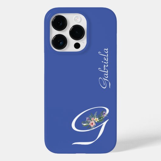 Floral Monogram G Retirement Case-Mate iPhone Hülle (Rückseite)