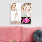 Floral Monogram Girly Foto Collage Leinwanddruck (Insitu (Wohnzimmer))