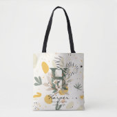 Floral Monogram H – Vibrant Botanical Letter Art Tasche (Vorderseite)