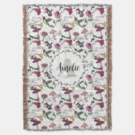 Floral Monogram Hummingbird Garden & Blume Decke
