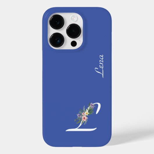 Floral Monogram I Retirement Case-Mate iPhone Hülle (Rückseite)