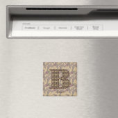 Floral Monogram Initial B Your Name Elegant Magnet (In Situ (Geschirrspüler))