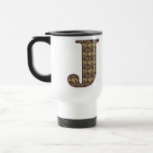 Floral Monogram Initial J Elegant Reisebecher (Links)