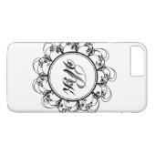 Floral Monogram iPhone 7 Fall in weiß Case-Mate iPhone Hülle (Rückseite (Horizontal))