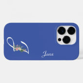 Floral Monogram J Retirement Case-Mate iPhone Hülle (Rückseite (Horizontal))